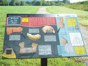 Leake Mounds Interpretive Trail sign