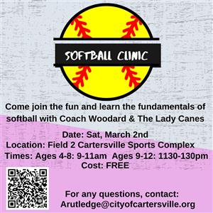 Cartersville Parks and Recreation Department: Softball: Girls Camp 2024